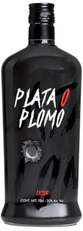 PLATA O PLOMO Licor Premium, 700 ml 20% Sin Gluten, Sin Lactosa, Apto para veganos