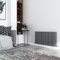 Cariad Anthracite Double Aluminium Designer Radiator Horizontal High Heat Output Central Heating - 1030mm (w) x 500mm (h) Double - 5110 BTUs