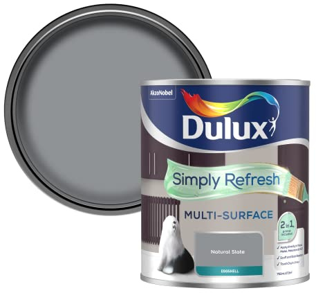 Dulux Simply Refresh Multi Surface Eggsgell Paint - Natural Slate - 750ML