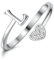 MILACOLATO 925 Sterling Silber Herz Initial Ringe für Frauen Mädchen 18K Gold Plated Initial Herz Stapelbar Ringe Einstellbare Initial Ringe für Teenager Heart Alphabet Buchstaben Ringe Damen
