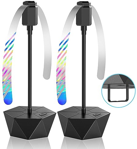 AMZtime 2PCS Fliegenwedler mit Schalter, Fliegenabwehr/Wespenwedler für Den Tisch, Aufhängbar Fliegen Ventilator | Insektenschutz | Fliegenvertreiber | Fliegenschutz, TUT den Fingern Nicht WEH