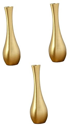 Garneck 3 Stück Antike Retro-vase Für Kupfer Mini Vase Buddha Ornamente Home Blumenarrangement Dekorative Flasche