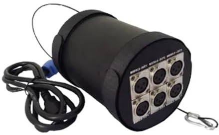 Knadgbft 1 Stück 6-Port-DMX-Splitter, 6-Port-DMX-Verstärker für DJ-Disco-Bühnenlichtsteuerung, EU-Stecker