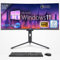 SIMPLETEK - PC All In One Schermo Curvo da 34 Wide | Core i3 8a Gen | Windows 11 Pro | RAM 16GB | SSD 480GB | Webcam 2K integrata | WiFi 6 e BT 5.2