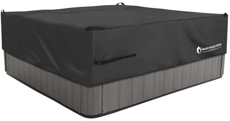 ULTCOVER Smart Selection Quadratische Whirlpool-Abdeckung, wasserdicht, UV-Schutz, Spa-Abdeckung, 215,9 x 215,9 cm, Schwarz