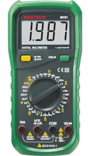 MASTECH MY61 MY60 MY62 MY63 MY64 MY65 MY68 MY6243 AC/DC Professional Multimeter Electric Handheld Tester Meter Digital Multimeter Voltmeter Pocket Multimeter(MY61)