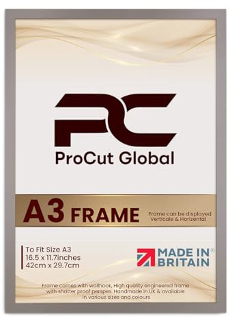 Generic Procut Global Picture Frames A3 Rose Gold-Modern A3 Frames With Safe Perspex Front & Wall Hanging Hooks -Premium Synthetic Wood- Handmade Frames