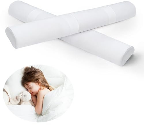 Tebery 2 Stück Bettgitter Pads, Kinder Bettumrandung mit wasserdichter Abdeckung, Bettschutzgitter mit rutschfester Unterseite, Schaumstoff-Bettpolster für Kinder, Erwachsene und Senioren