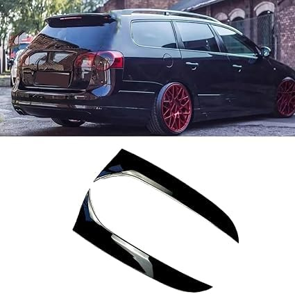 WangjunF Auto Kofferraum Heck Spoiler für VW Passat B6 Wagon Travel Version, 2 PCSABS, Spoiler Heckspoiler Heckflügel Car Tuning Accessories,Black