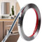 JSIWOTH Zierleisten Selbstklebend, Kantenschutz Leisten, Flexible Selbstklebender Dekorationsleiste für Türen, Fenster, Spiegelrahmen, Wände, Decken, Böden, Fliesen, Ränder, Glänzend Silber, 1cm × 6M