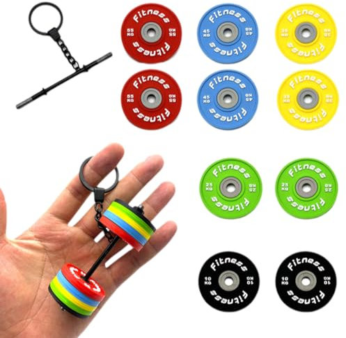 XPEX cadeaux personnalisés porte-clés de remise en forme Plaques d'haltères amovibles Cadeau pour les amateurs de fitness