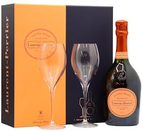 Laurent Perrier - Champagne Flute Gift Box & Cuvee Rose Brut Champagne
