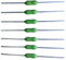 Fusible de resistencia PICO de acción rápida, 10 unidades, 2,4 x 7 mm, con cable axial, color verde(F15A)