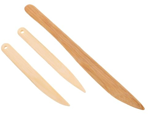 Homoyoyo 3 Stück Teiliges Holzmesser für Xuan Papier Chinesische Kalligraphie Ergonomischer Papierschneider Retro Stil Kompakt und Tragbar Für Papierkunst und Heimgebrauch