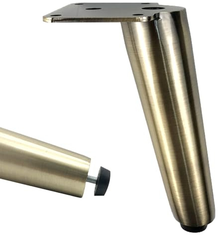Möbelfüße Möbelbeine Sofafüße Gebürstet Vintage, 4 Stück Sofabeine Stütz Sofafüße Konisch Eisen Galvanikfläche Farbe: Bronze Tischfüße 15.5cm/6.1 Schrankfüße Couchtischbeine Tischbeine 15.5cm/6.1