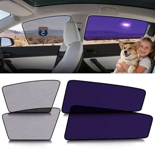 ZATOOTO Tesla Model 3 Car Window Shades 2018-2026,4Pack for Anti-Glare
