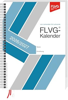 FLVG Lehrerkalender 2026/2027 A4 für Lehrerinnen und Lehrer kompakter Schulplaner, Lehrerplaner für den Unterricht, Schule und Job