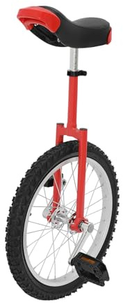 Coniaio Freistehend Einrad, Verstellbares Einrad für Sport 18Zoll, Upgradeeinrad für Anfänger, Profis Unisex, Rot