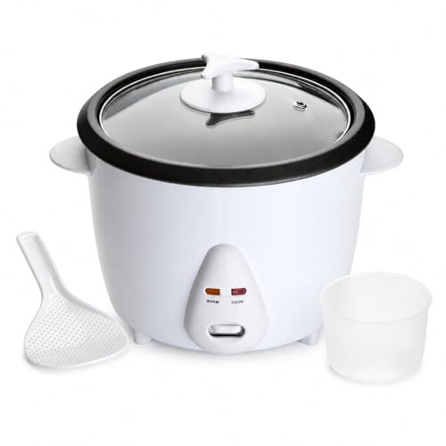 2.8L Electric Rice Cooker 1000W, Automatic Rice Cooker with Indicator Lights, Compact Design Kitchen Appliance with Accessories for Everyday Rice Cooking