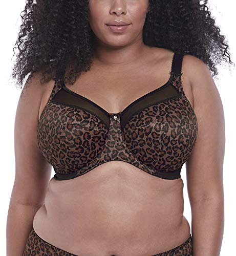 Goddess Women's Kayla Signature Print Full-Coverage Underwire Bra, Brown (dark leopard), 40F (Manufacturer Size: 40G)