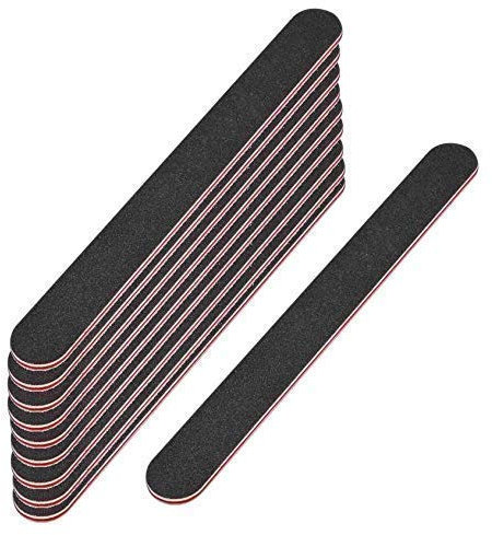 Eubecos 10 X Premium Profesional Uñas Limas Negro Recto Grano 100/100 Hecho en Alemania
