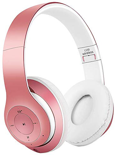 AndThere Bluetooth Cuffie Stereo Senza Fili Cuffie con Microfono Riduzione del Rumore Over Ear Cuffie Pieghevoli Auricolari On Ear Cuffia per Bambini Donna Uomo Computer TV PC Tablet