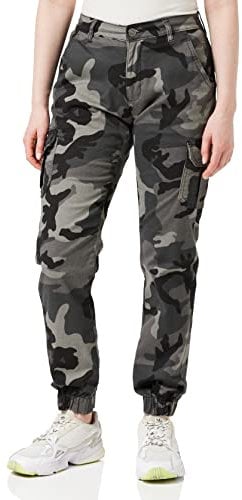 Urban Classics Damen Hose, Cargo, Dark Camo, 31