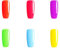 BLUESKY Gel Polish, Neon Set, Blue, Pink, Yellow, Purple, Orange, Green (Requires Curing Under Uv/Led Lamp), 10 ml