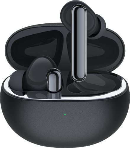 TCL - MOVEAUDIO S600 Auriculares inalámbricos (Cancelación Activa Híbrida de Ruido, Bluetooth 5.0, Carga rápida, Estuche con carga inalámbrica, IP54, Control táctil) Ultra Matt Black