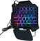 VBESTLIFE Einhand-Gaming-Tastatur, Tragbare Mechanische Gaming-Tastatur mit 35 Tasten und USB-Kabel, LED-Hintergrundbeleuchtung, Plug-and-Play