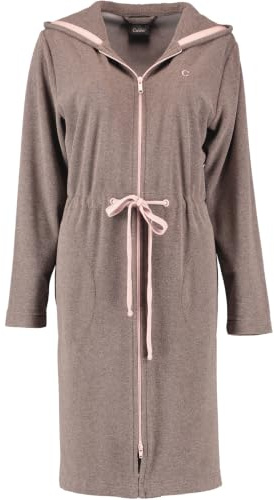 Cawö Home Bademäntel Damen Kurzmantel mit Kapuze Active 821 mocca-rosé - 32 S