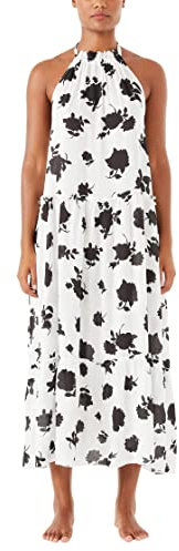 Kate Spade New York Bicolor High Neck Halter Cover-Up Dress Ivory XS (US 0)