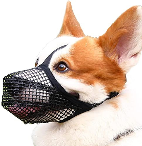Maulkorb Für Hunde,Hunde Maulkorb Mit Abgerundetem Mesh Schlaufe Atmungsaktiv Sicherer Schneller Sitz Für Kleine Mittelgroße Und Große Hunde Fressschutz Hund Beißen Und Kauen