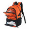 WOLT Basketball-Rucksack, große Sporttasche mit separatem Ballhalter und Schuhfach, ideal für Basketball, Fußball, Volleyball, Schwimmen, Fitnessstudio, Reisen (Orange)