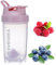 chenqi Protein Shaker Cup with Mixer Ball Gym Shaker Bottle Portable Milkshake Water Cup BPA Free, 500 ml(Pink)