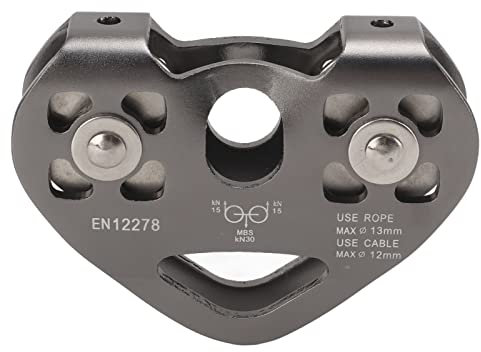 TOUISEDGI Zipline-Umlenkrolle, Leichte Zipline-Umlenkrolle aus Aluminium Zum Klettern Mit Tandem-Geschwindigkeits-Doppelwagen Zum Bergsteigen, 280 G