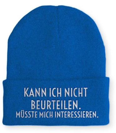 tshirtladen Beanie Mütze Kann ich nicht beurteilen. Müsste mich interessieren. Statement Wintermütze, Farbe: Blau