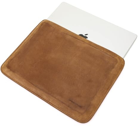 CONTACT'S FAMILY Custodia protettiva sottile in pelle per MacBook Pro da 14 pollici (versione orizzontale) (marrone)