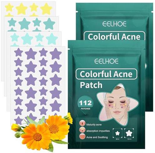Pimple Patches, 224 Stück Pickel Patch Sterne Pickel Pflaster Gesicht Abdeckung Für Hautunreinheiten Immaterielle Akne Aufkleber Mit Wasser Kolloid Gesichtsflecken Absorbierend Cover Patch