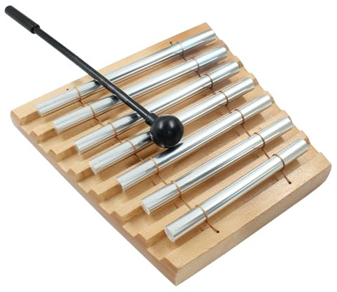 Luomorgo Meditations-Glockenspiel, 7-Ton-Handspiel, 1 Set | Achtsamkeitsglocke, Klassenzimmer-Glocke für Lehrer mit Schlägel