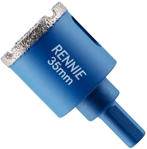 35mm Diamond Hole Saw Drill Bit With Tri Shank For Porcelain Tiles Ceramic Slate Stone Granite Marble Glass. Diamond Core Holesaw/Hole Cutter