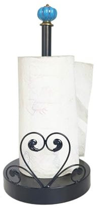 Paper Towel Holder Creative Iron Vertical Kitchen Paper Roll Storage Rack, Desktop Nail Free Storage Rack Kitchen Roll Holder (Color : B)