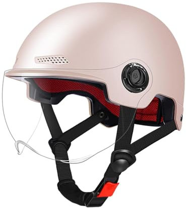 Casques avec visière,casques ouverts - Casques de scooter électrique résistants aux chocs, lunettes amovibles antireflets | Casques de vélo électrique, réglables, casques de vélo pour hommes et femmes