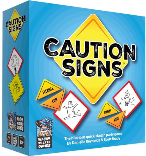 Wacky Wizard Games, Caution Signs - Ein urkomisches Quick-Sketch Partyspiel