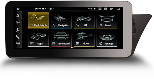 Erisin 8-Core 4GB+64GB 10.25 inch Android 14 Car Stereo Bluetooth Sat Nav for Audi A4 A5 B8 S4 S5 2009-2016 RHD Support Wireless CarPlay Android Auto WiFi SWC DAB+ DSP DVR IPS Screen Head Unit Canbus