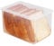 Fegtrtyoa Contenedores herméticos de almacenamiento de pan, caja de almacenamiento de pan de plástico, reutilizable, dispensador de pan transparente, contenedor de pan más fresco