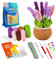 Mecmbj Häkelset für Anfänger, Gehäkelte Blumen Topf Verzierung für Frauen geschenke, Anfänger Häkelset für Erwachsene, DIY Häkelset mit Schritt-für-Schritt-Videoanleitung auf Englisch(Lavendel)