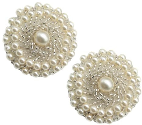 Anneome 2stücke Perlen Knöpfe Imitation Perlen Tasten Kleiderknöpfe Nähknöpfe Knopf Zum Nähen Kleidungsverzierungen Leicht Und Glatt
