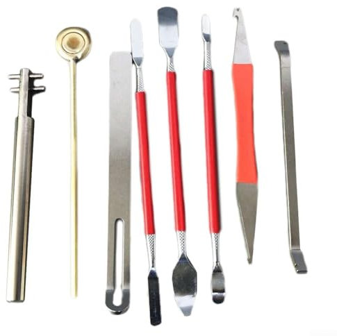 ZAMETTER Saxophon-Reparaturwerkzeuge, Saxophon-, Klarinetten-Reparatur-Werkzeug-Set, Edelstahl-Instrumente, Wartungs-Set (8-teilig)