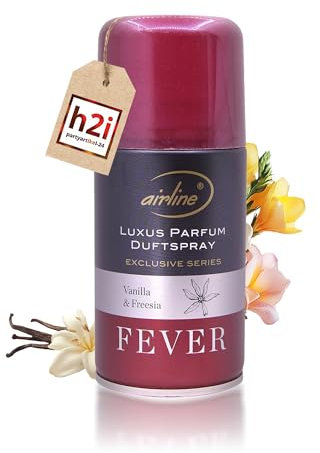 h2i Luxus Parfum Duftspray | Vanilla & Freesia | 1 Stück | 250 ml | Geruchsneutralisierer Lufterfrischer Raumduftspray Duftsprüher Raumduft-Nachfüller für automatische Duftspender